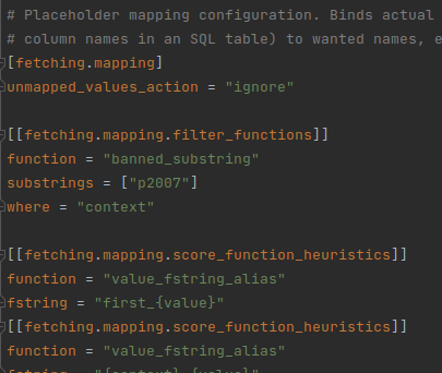 Translator TOML config documentation.